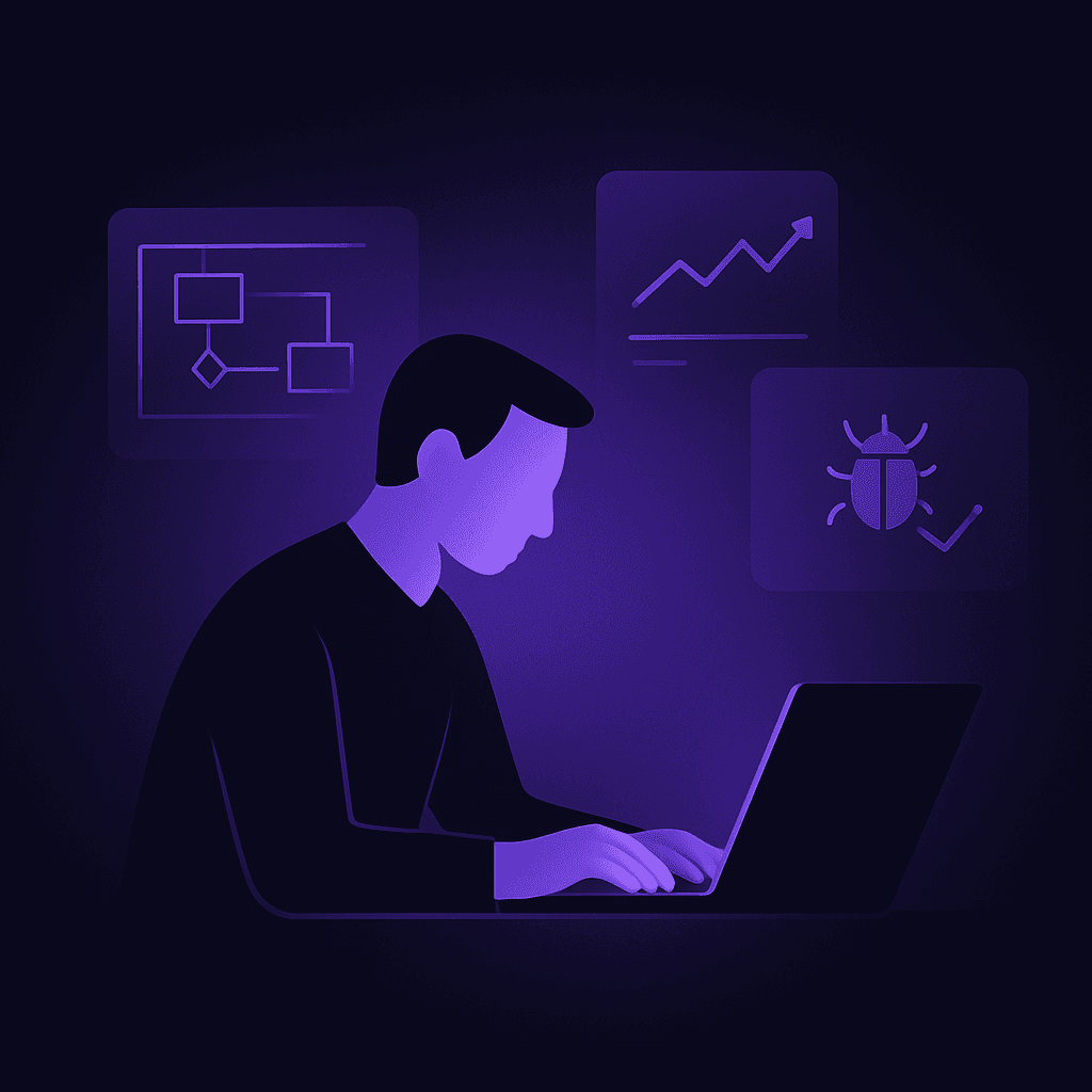 Solo founder using Frantiko to plan and build a SaaS product